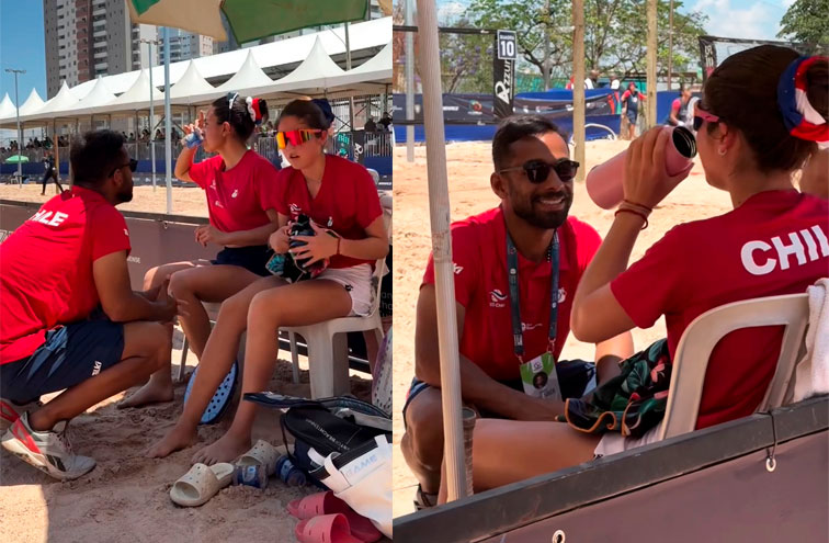 Jorge Souza, atleta Team Moving, mais uma vez como coach da seleção chilena, agora no Pan26 Cuiabá